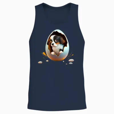 Dog in the Egg Unisex Tank Top - Navy