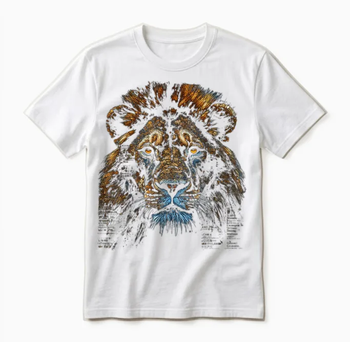 Löwe Fantasy Art - Tier Löwe Unisex T-Shirt in White