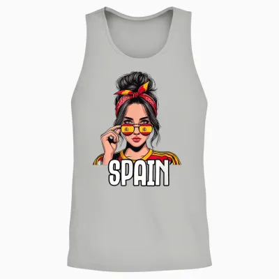 Espagnol Fille Espagne Filles Espana Femmes Unisex Tank Top - Ash