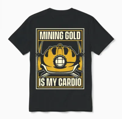 Gold Mining Unisex T-Shirt - Black