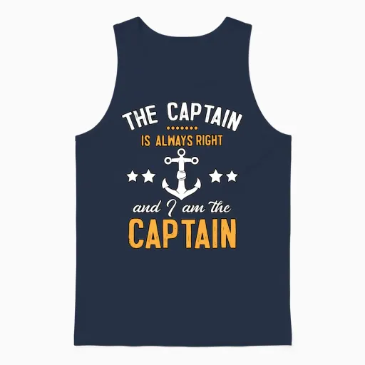 Boating Gifts for Dad Boating Gift for Boat Owner Unisex Tank Top in Navy