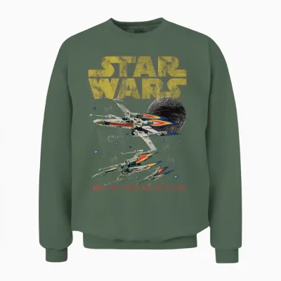 Star Wars a New Hope X-Wing May the Force Be with You Unisex Sweatshirt - Military Green
