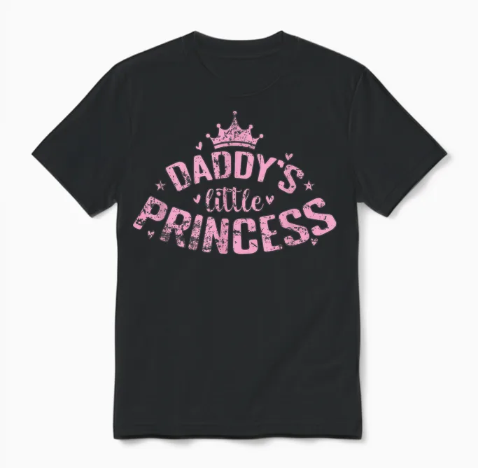 Papas Kleine Prinzessin Märchenmomente Unisex T-Shirt in Black