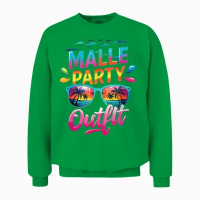 Malle Party Group Shirt Mallorca Outfit Women's Men's Party Unisex Sweatshirt - Irish Green
