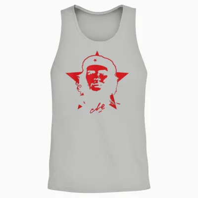 Che Guevara Star Revolution Rebel Cuba Vintage Graphic T-Shirt, Black Unisex Tank Top - Ash