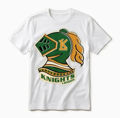 London Knights Ice Hockey Logo Unisex T-Shirt - White