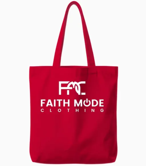 F.m.c.- Faith Mode Clothing Christian & Tote Bags in Red