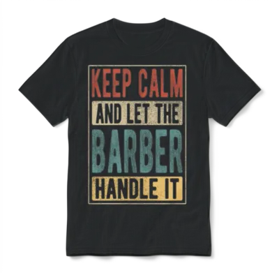 Barber Retro Gift Unisex T-Shirt - Black