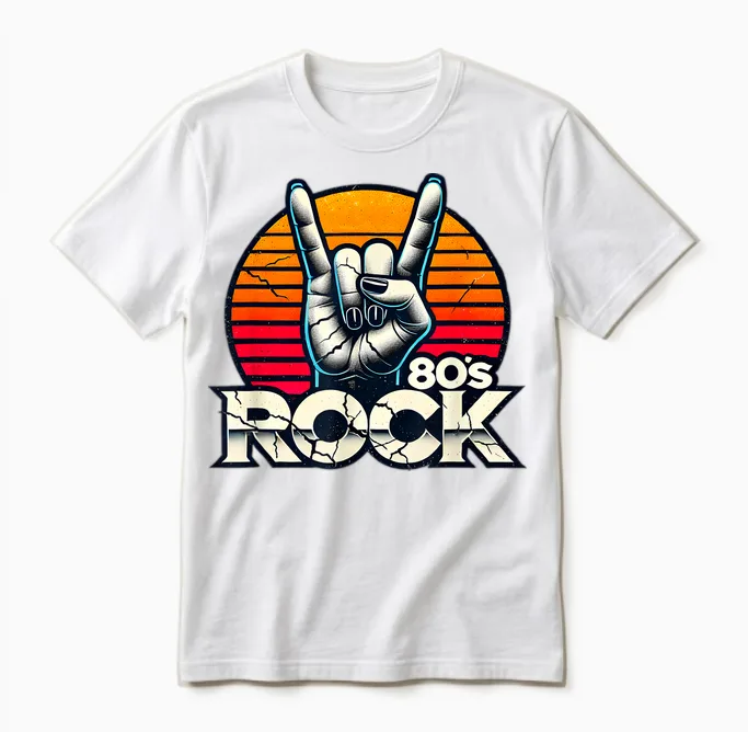 80s Vintage Rock Headbands 80s Costume Retro 80s T-Shirt, Black, S Unisex T-Shirt in White