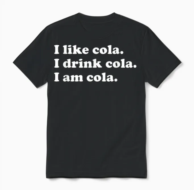 Cola Lover Men's / Women's / Girls' / Boys' T-Shirt, Black, S Unisex T-Shirt in Black