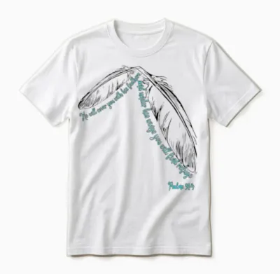 Psalms 91:4 Unisex T-Shirt - White
