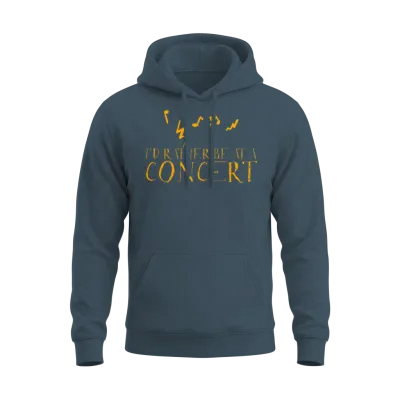 I'd Rather Be at a Concert 3 Unisex Hoodie - Dark Heather
