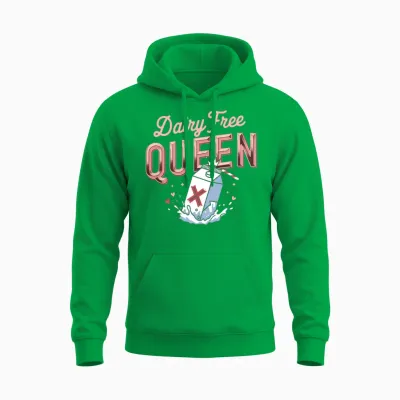 Dairy Free Queen Milk Dairy Allergy Lactose Intole Unisex Hoodie - Irish Green