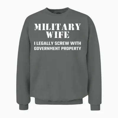 Military Wife - Military Wife Unisex Sweatshirt - Graphite Heather