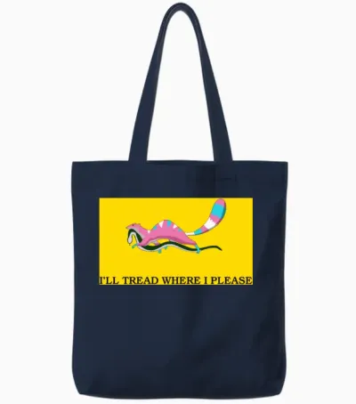 I'll Tread Where I Please Tote Bags - Navy