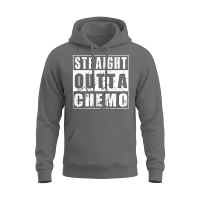 Straight Outta Chemo Chemo Cancer Unisex Hoodie - Graphite Heather