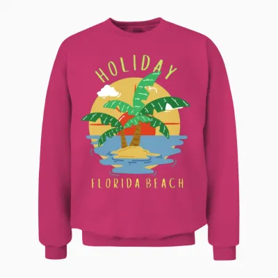 Retro Holiday Florida Beach Unisex Sweatshirt - Heliconia