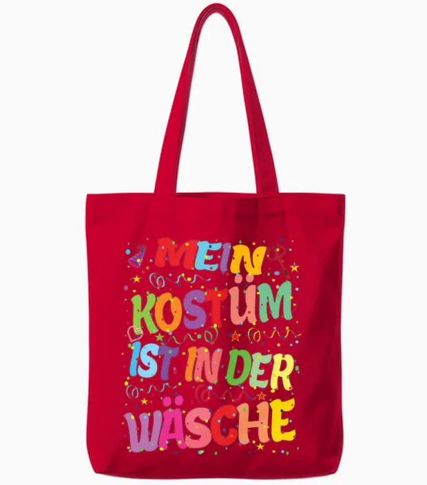 Carnival Costume My Costume Is in the Laundry Fancy Dress Hits Tote Bags in Red