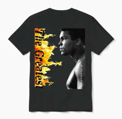Great Moment Store Muhammad Ali T-Shirt, Unisex Erwachsene, Schwarz, S, Kurzarm, Unisex T-Shirt - Black