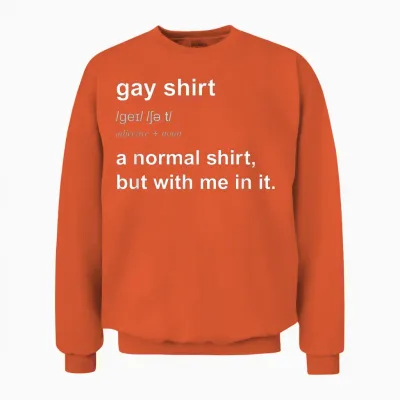 Funny Gay Pride Humour Saying T-Shirt for Men Women Gift Unisex Sweatshirt - Orange