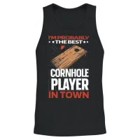 Cornhole Funny Unisex Tank Top - Black – 2