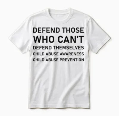 Child Abuse Survivor Child Abuse Prevention Unisex T-Shirt - White