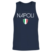 Napoli Jersey Italian Flag Naples Italy Unisex Tank Top - Navy – 2