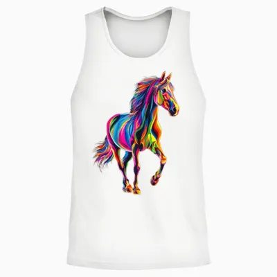 Horse Unisex Tank Top - White