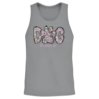Floral Dog Mama – Cute Pastel Flowers & Bow Unisex Tank Top - Sport Grey – 2