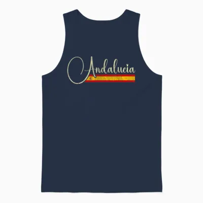 Andalucía España - Andalusia Spain Script Unisex Tank Top - Navy