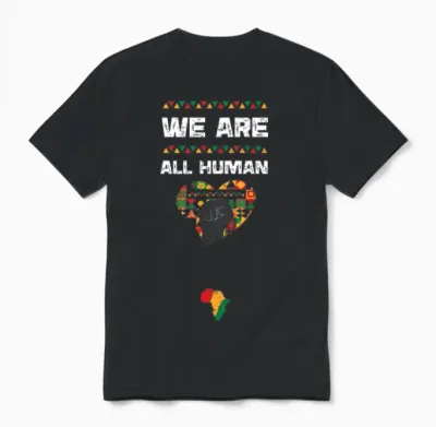 We Are All Human Unisex T-Shirt - Black