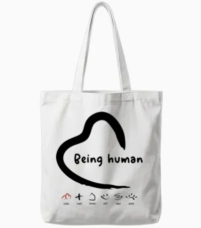 Being Human Tote Bags - White