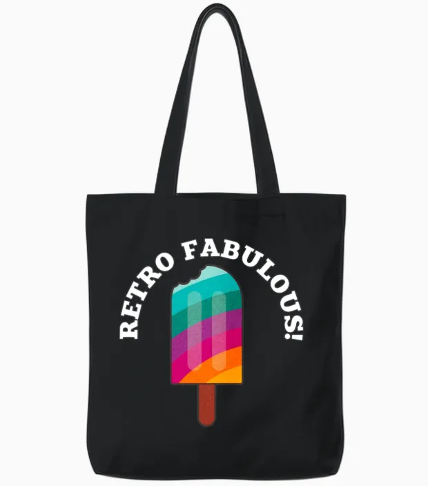 Retro Tote Bags in Black