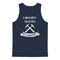 I Am Not Old Im Clastic Funny Rockhound Unisex Tank Top - Navy – 1