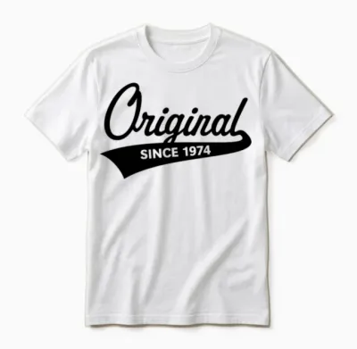 Original Since 1974 (year of Birth, Birthday / B) Unisex T-Shirt - White