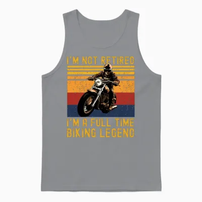 Retro Motorcycle Retirement Unisex Tank Top - Sport Grey