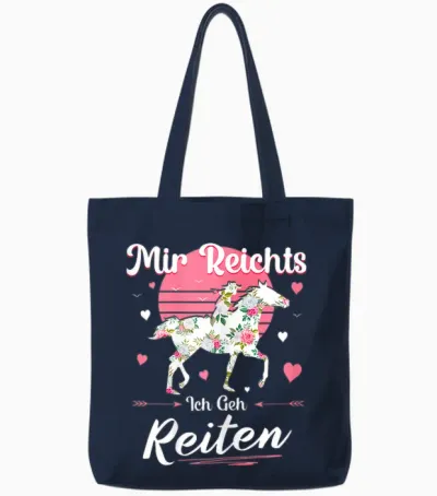 Mir Reichts Ich Geh Reiten - Reiten Pferde Mädchen Frauen Tote Bags - Navy