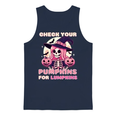 Check Your Pumpkins for Lumpkins Unisex Tank Top - Navy