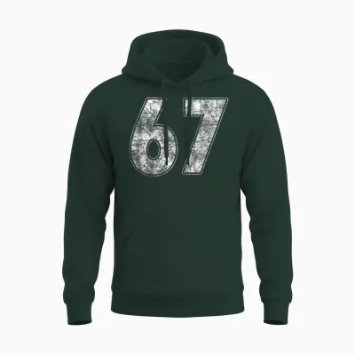 #67 Trikot Nummer 67 Uniform Größter Fan Lieblingsspieler Unisex Hoodie - Forest