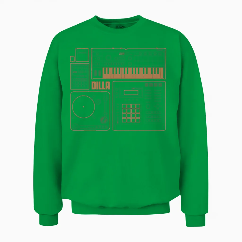J Dilla Essentials Unisex Sweatshirt in Irish Green