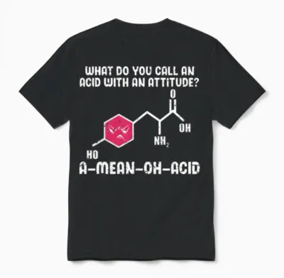Science Amino Acid Unisex T-Shirt - Black