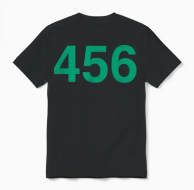 Squid Game Player 456 Costume Unisex T-Shirt - Black