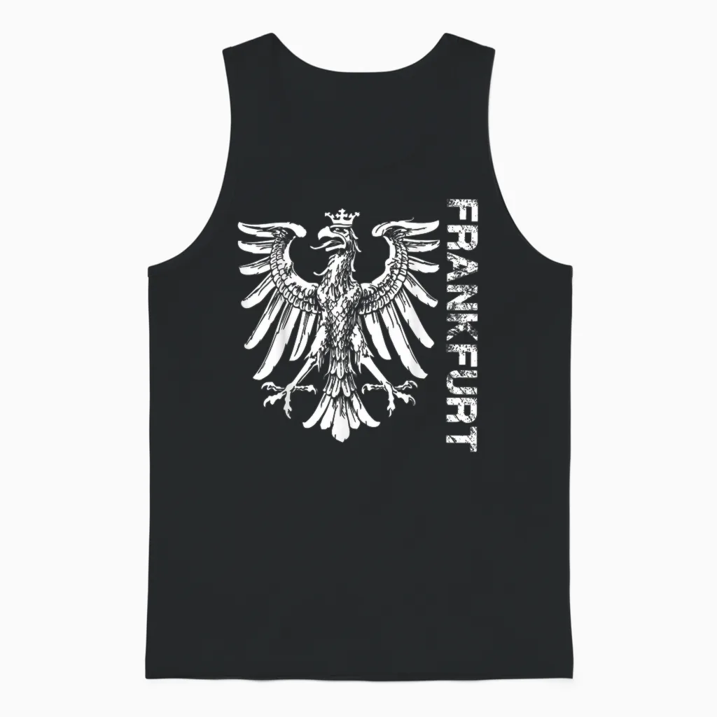 Frankfurt Fan Shirt Für Damen Herren Und Kinder. Fanblock Unisex Tank Top in Black