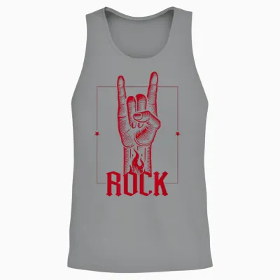 Rock Horns, Rock and Metal Fans, Men, Women and Kids Rock Star Unisex Tank Top - Sport Grey