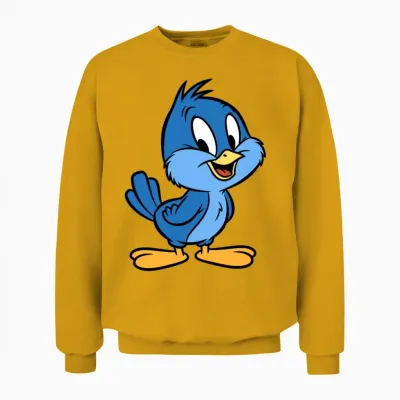Lil Blue Bird of Happiness Unisex Sweatshirt - Gold