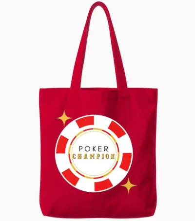 Poker Champion Tote Bags - Red