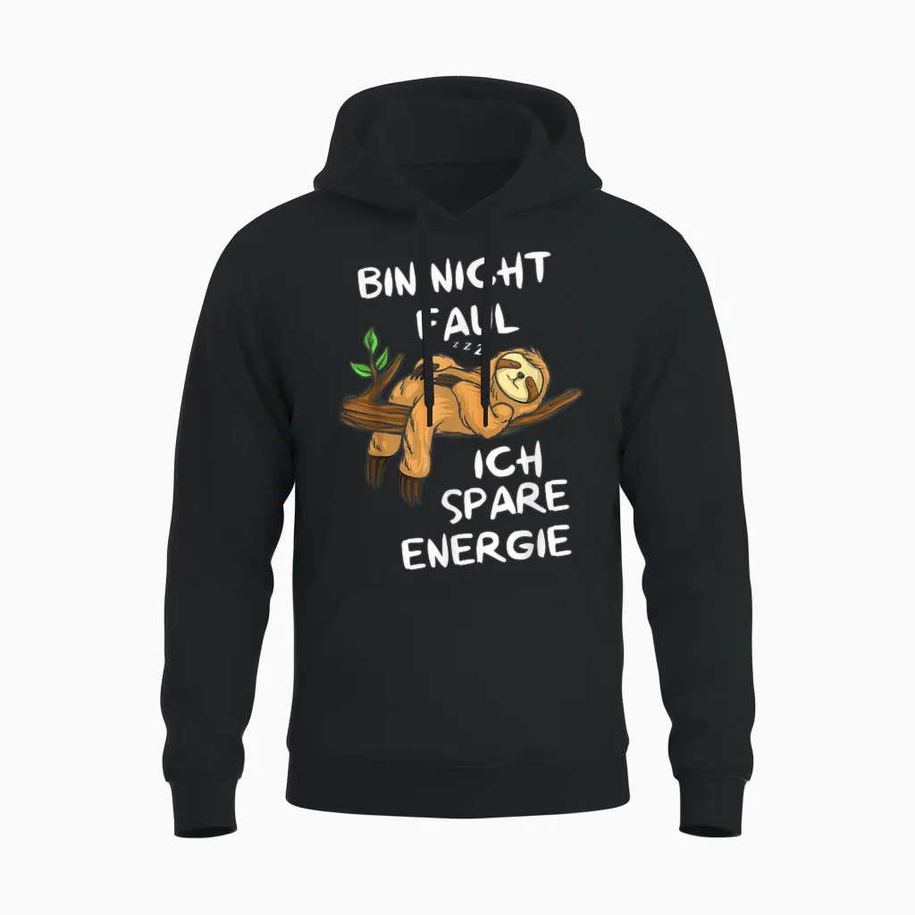 Morgenmuffel Chill Employee Sleep Shirt by Sloth Tired T-Shirt, Black Unisex Hoodie in Black