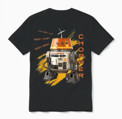 Star Wars Ahsoka Rebels Chopper Droid Speak Wah Wah Wah Unisex T-Shirt - Black
