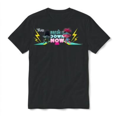 Trolls Break It Down Now Unisex T-Shirt - Black