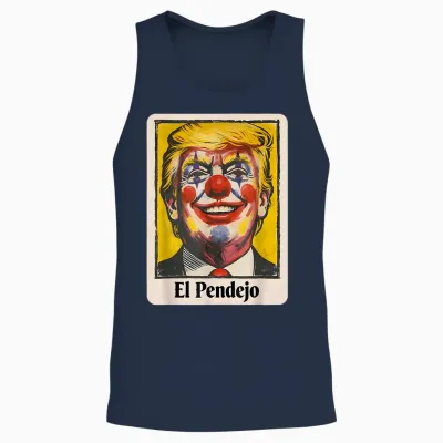 Trump El Pendejo Funny Political Clown Satire Unisex Tank Top - Navy